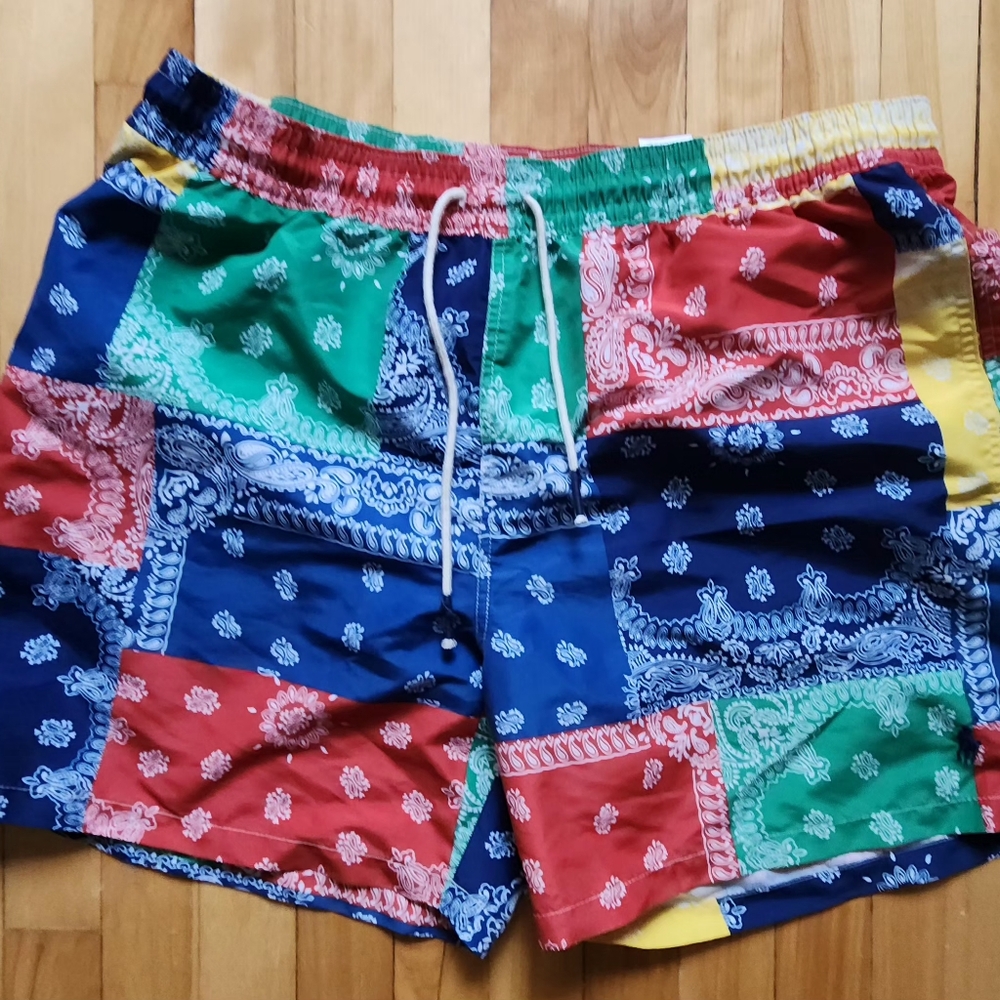 Polo Ralph Lauren Multicolor Patchwork Swim Trunks